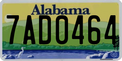 AL license plate 7AD0464