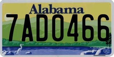 AL license plate 7AD0466