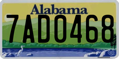 AL license plate 7AD0468