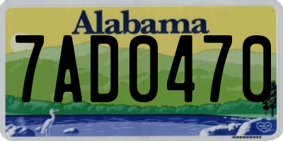 AL license plate 7AD0470