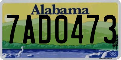 AL license plate 7AD0473