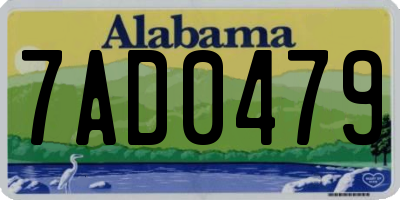 AL license plate 7AD0479