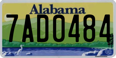 AL license plate 7AD0484
