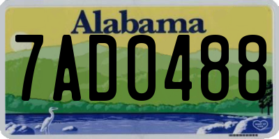AL license plate 7AD0488