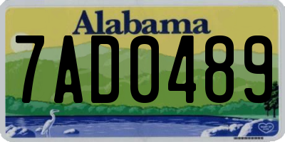 AL license plate 7AD0489
