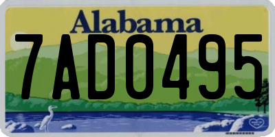 AL license plate 7AD0495