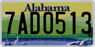 AL license plate 7AD0513