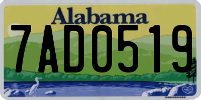 AL license plate 7AD0519