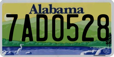 AL license plate 7AD0528