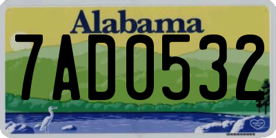 AL license plate 7AD0532