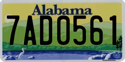 AL license plate 7AD0561