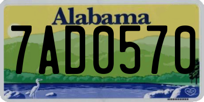 AL license plate 7AD0570