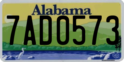 AL license plate 7AD0573