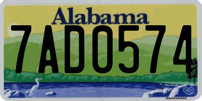 AL license plate 7AD0574