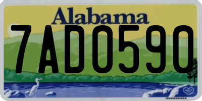 AL license plate 7AD0590