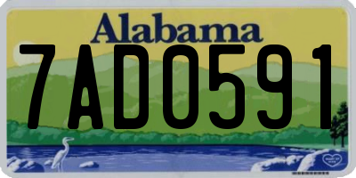 AL license plate 7AD0591