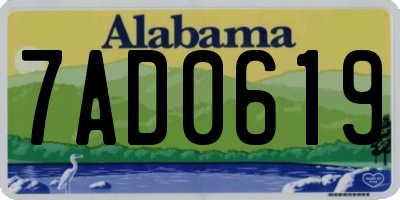 AL license plate 7AD0619