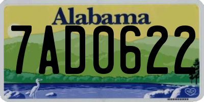 AL license plate 7AD0622