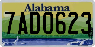 AL license plate 7AD0623