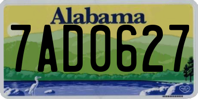 AL license plate 7AD0627