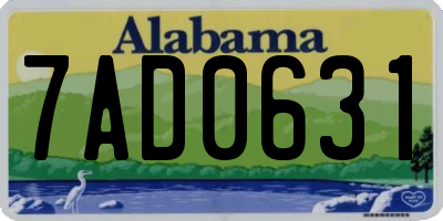 AL license plate 7AD0631
