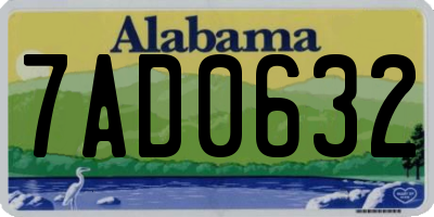 AL license plate 7AD0632