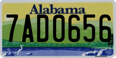 AL license plate 7AD0656