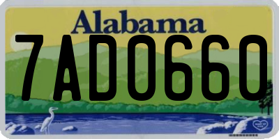 AL license plate 7AD0660