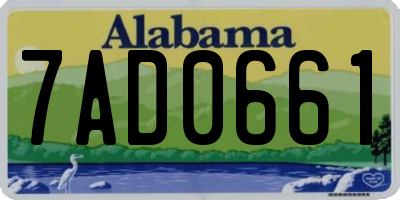 AL license plate 7AD0661