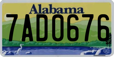 AL license plate 7AD0676