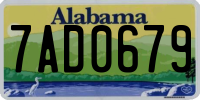 AL license plate 7AD0679