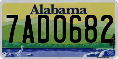 AL license plate 7AD0682