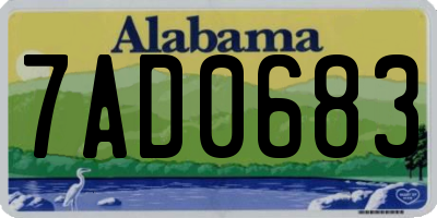 AL license plate 7AD0683