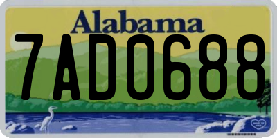 AL license plate 7AD0688