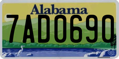 AL license plate 7AD0690