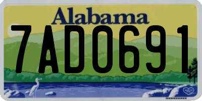 AL license plate 7AD0691