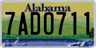 AL license plate 7AD0711