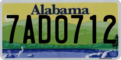 AL license plate 7AD0712