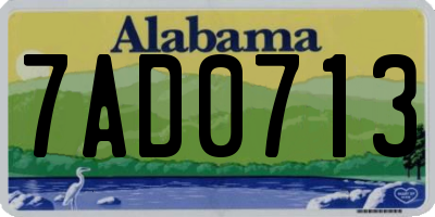 AL license plate 7AD0713