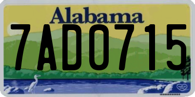 AL license plate 7AD0715