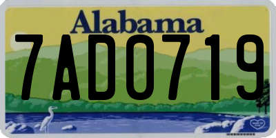AL license plate 7AD0719