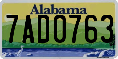 AL license plate 7AD0763