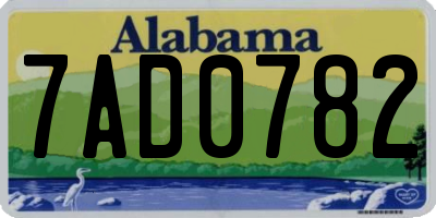 AL license plate 7AD0782