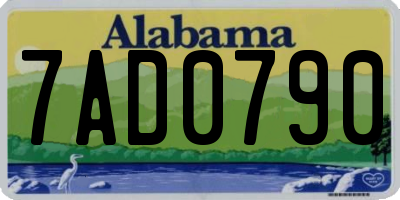 AL license plate 7AD0790