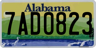 AL license plate 7AD0823