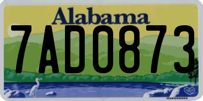 AL license plate 7AD0873