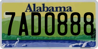 AL license plate 7AD0888