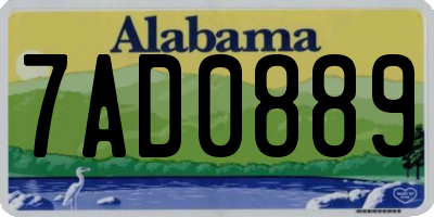 AL license plate 7AD0889