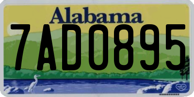 AL license plate 7AD0895