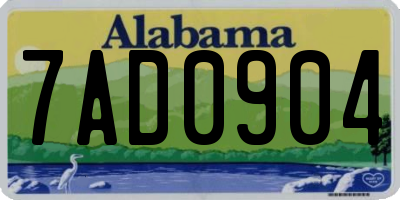 AL license plate 7AD0904